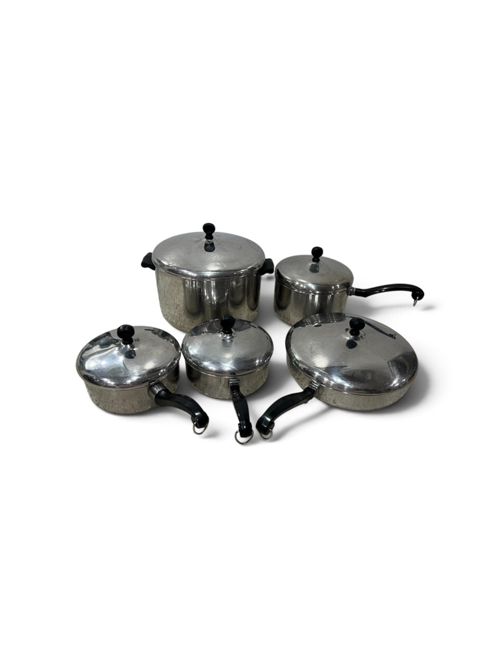 Vintage Farberware Cookware Set Aluminum Clad Stainless Steel set of 5